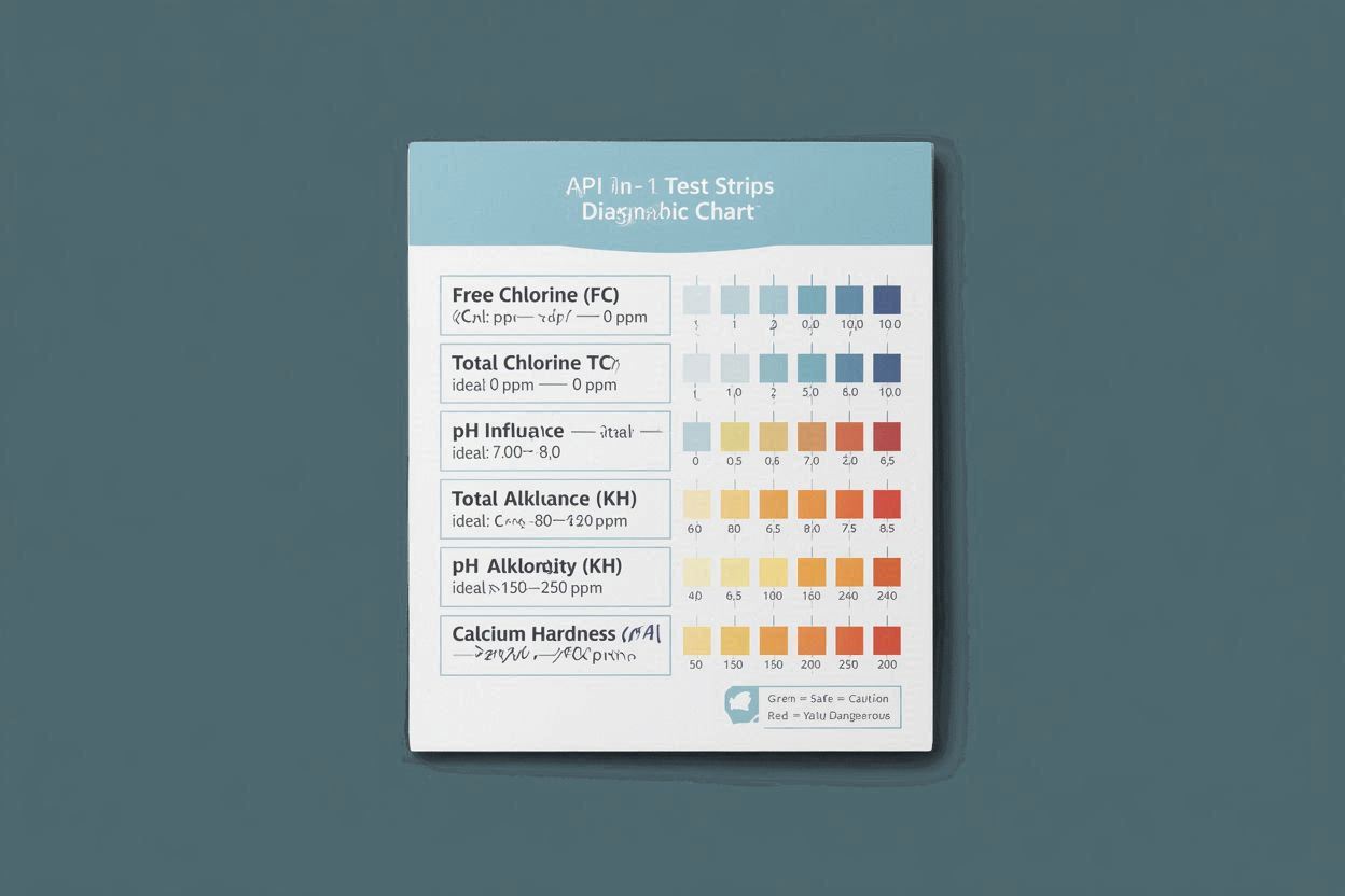 API 5 in 1 Test Strips Diagnostic Chart